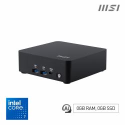 MSI Cubi NUC AI 1UMG Intel Core Ultra 7 155H, Barebone, NUC, SFF, Mini Computer, HTPC, [NO RAM, NO Storage, NO OS], Intel Graphics/DDR5/Dual ThunderBolt 4/Dual HDMI/Dual LAN/WiFi 6E/BT 5.3/VESA (MS...