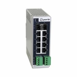 Perle IDS-710HP Managed Gigabit Ethernet [10/100/1000] Power over Ethernet [PoE] Black, Silver 