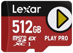 Lexar PLAY PRO microSDXC 512 GB UHS-I Class 3 (Lexar Play Pro Micro SD Card 512GB)