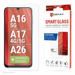 Displex Smart Glass [9H] for Samsung Galaxy A26/A16 [5G]/A17 [4G/5G], Mounting Sticker, unbreakable 