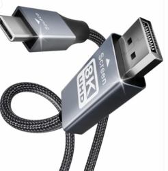 Benfei 000207GREY DisplayPort cable 1.8 m USB Type-C Grey 