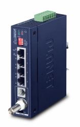 PLANET IP30 Industrial Gigabit Ethern Network transmitter & receiver Blue (IP30 Industrial Gigabit Ethern - Extender w/ G.vectoring, - 4-Port 10/100/1000T RJ45 [LAN], 1-Port BNC, 1-Port RJ11 [-40 t...