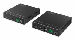 Digitus HDMI Fiber KVM IP Extender Set, 4K/60Hz (HDMI FIB KVM IP EXTESET 4K/60HZ - 40 KM/300 M IP 1G BLACK)