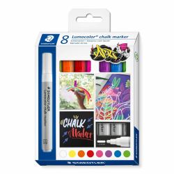 Staedtler 344 C8 chalk marker Bullet Assorted colours 8 pc[s] (Staedtler 344 C8 kridt markÃ¸r Kugle Fo)