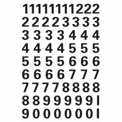 HERMA Numbers 10 mm 0-9 weatherproof film black 1 sheet (HERMA 4159 selvklÃ¦bende bogstav og tal)