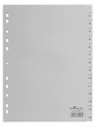 Durable 652410 tab index Numeric tab index Polypropylene [PP] Grey (Durable 15 Part Numbered Index Divider [20])