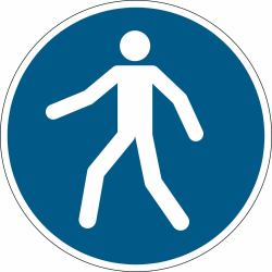 Durable Floor Entry Prohibited Sign