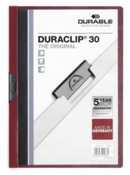 Durable Duraclip 30 report cover PVC Burgundy, Transparent (Durable DURACLIP 30 A4 Folder Dark Red [25])