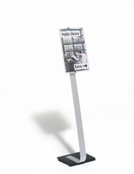 Durable CRYSTAL SIGN A3 Acrylic Silver (Durable CRYSTAL SIGN Floor Stand A3)