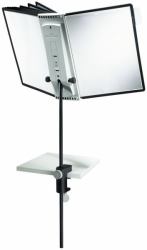 Durable Sherpa desk clamp 10 complete document display carousel Portrait A4 (Durable SHERPA Desk Clamp 10 Black)