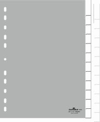 Durable 6410-10 Blank tab index Polypropylene [PP] Grey (Durable 12 Part Removable Tab Index)