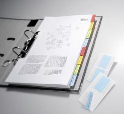 Durable 840600 tab index Blank tab index Blue, Green, Red, Yellow (Durable QUICK TAB Duo Index Tabs [24])