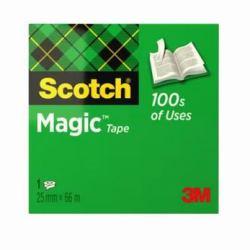 3M 7100027389 stationery tape 66 m Acrylic Transparent 1 pc[s] (ScotchÂ® Magicâ¢ Tape 25 mm x 66 m 1 Roll/Pack)