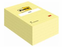3M 7100172753 note paper Rectangle Yellow 100 sheets Self-adhesive (Post-itÂ® Large Notes Canary Yellow Lined 101 mm x 152 mm 100 Sheets/Pad 6 Pads/Pack 100% PEFC SGSCH-PEFC-COC-110078)