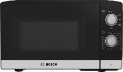Bosch Serie 2 FFL020MS2 microwave Black, Stainless steel Solo microwave Countertop 20 L 800 W (Bosch Serie | 2 FFL020MS2 - mikrobÃ¸lge)