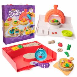 Kinetic Sand , SquishPizza Rising Pizza Oven Playset with 1lb Play Sand & 5 Tools, Play Food Arts & Crafts Kids Toys for Girls & Boys Ages 5 and up (Kinetic Sand - Squish Pizza Set [453 G)