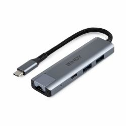 Lindy USB 3.2 Gen 2 Type C Hub & Gigabit Ethernet (USB 3.2 Gen 2 Type C Hub & - Gigabit Ethernet)