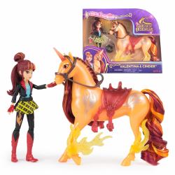 Unicorn Academy, Valentina & Cinder Power of Friendship Set, Translucent Saddle & 2 Power Accessories, Dolls & Unicorn Toys for Girls Ages 4 and up (6072677 dukke)