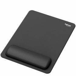 Fellowes Breyta XL Mouse Mat Wrist Rest XL Mouse Pad Wrist Support with Antibacterial Protection Ergonomic Mouse Mat Black (Breyta XL Mousepad Wrist Rest - Black)