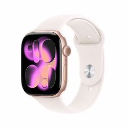 Apple Watch Series 11 GPS + Cellular 46mm Rose Gold Aluminium Case with Light Blush Sport Band - ...