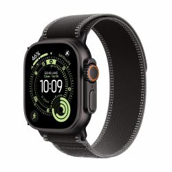 Apple Watch Ultra 3 GPS + Cellular 49mm Black Titanium Case with Black/Charcoal Trail Loop - M/L (APPLE WATCH ULTRA3 49 BK TI BC - TL ML-FGN)