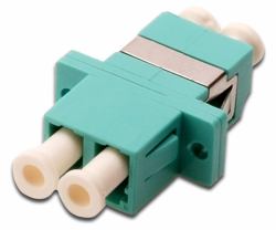 Digitus Fiber optic coupling, duplex, LC to LC, MM OM3 (FO COUPLER DUPLEX LC TO LC - MM OM3 AQUA CERAMIC SLEEVE)