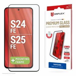 E.V.I. Premium Screen Protector [Full Cover, 10H] for Samsung Galaxy S25 FE/S24 FE, Eco Mounting Frame, Full Cover (DISPLEX PREMIUM GLASS FC - SAMSUNG GALAXY S25 FE)