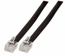 EFB Elektronik K2404SW.1 telephone cable 1 m Black (MODULAR 2X RJ12 [6/6] BK 1M - MODULAR CABLE BLACK PLUGS 1:1)