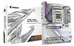 GIGABYTE X870E AORUS MASTER X3D ICE Motherboard - Supports AMD Ryzen 9000 CPUs, 18+2+2 Phases Digital VRM, up to 9000Hz DDR5 [OC], 2xPCIe 5.0 + 3xPCIe 4.0, Wi-Fi 7, 10GbE LAN, USB 4 (AORUS AM5 X870...