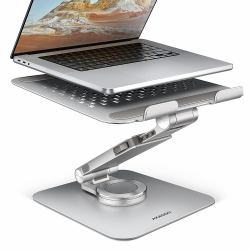 Axagon STND-LR Aluminum stand with 360° rotation for laptops 10"–17.3". Adjustable height and ...