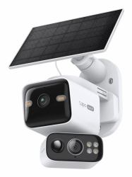 TP-Link Tapo Solar-Pow Dual-Lens Pan/Tilt Sec Cam Kit smart home security kit (Tapo TC93D KIT V1 - Solar-Powered Security Camera Kit - network surveillance camera - pan / tilt - weatherproof - colo...
