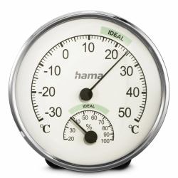 Hama Chios Indoor Silver, White (CHIOS THERM/HYGROMETER SIL/WHT)