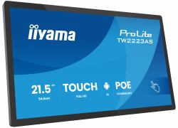iiyama TW2223AS-B3P Signage Display Interactive flat panel 54.6 cm [21.5"] Wi-Fi 450 cd/m² Full HD Black Touchscreen Built-in processor Android 24/7 (iiyama TW2223AS-B3P 22' touchscreen)