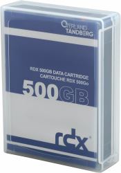 Tandberg Data O-T RDX HDD 500GB Cartridge [single] (RDX 500 GB Cartridge [HDD] - RDX Cartridge 500 GB, Tape - Cartridge, 1000 GB, 5000 pass[es], 10 year[s], 10 - 40 Â°C, 10 - 80% - Warranty: 36M)