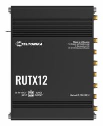 Teltonika RUTX12 Cellular network router (RUTX12 [EU] 4G LTE Dual Cat6 - ROUTER - Warranty: 24M)