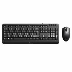 MediaRange MROS108-GR keyboard Mouse included Office USB QWERTY German Black 