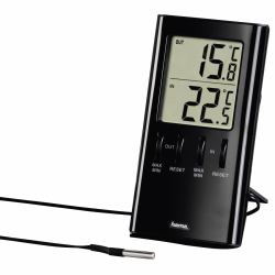 Hama T-350 Electronic environment thermometer Indoor Black (T-350 LCD THERMOMETER BLACK)