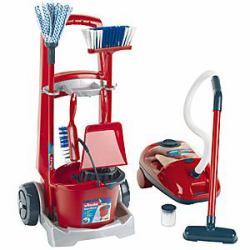 Theo Klein Vileda cleaning trolley + vakuum cleaner (Theo Klein Vileda cleaning trolley + v)