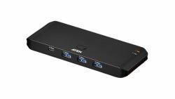 ATEN 2 x 4 USB 3.2 Gen 1 Sharing Switch (ATEN Essentials US4324 - USB peripheral sharing switch - 5 x USB 3.2 Gen 1 + 3 x USB-C - 2 local users - desktop)