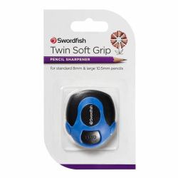 Snopake Twin Soft Grip Sharpener Blister- 12 Blisters of 1