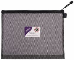Snopake EVA Black HC Mesh Zippa Bag Foolscap- 3 Bags