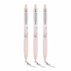 Z-GRIP Smooth Glam Black Ink Ballpoint Pens Pink Marble Pack of 3 - WHILE STOCK LASTS