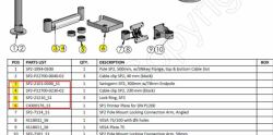 KIT: Swingarm AP2,Cable Clip - SP2, Lock Ring SP", SP1 - Printer plate for DN P1200 -BLACK- - Warranty: 60M