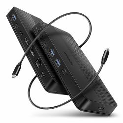 Axagon HMC-U4 USB4 dock, 3x USB-A, 2x USB-C, HDMI & DP 8K/30Hz, RJ-45, SD/mSD, audio, PD 100W 