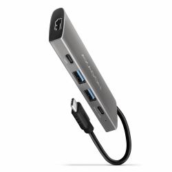 Axagon HMC-5G21 USB 10Gbps hub, 2x USB-A, 2x USB-C, HDMI 4k/30Hz, PD 60W, USB-C cable 