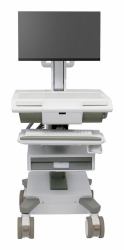 Ergotron M011-0101-110001-1-0 All-in-One PC/workstation mount/stand 19.5 kg White, Grey 61 cm [24"] (MOSAIC LCD CART - TIER 1 STD 1)