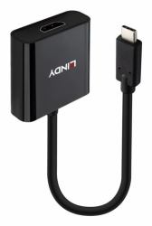Lindy 43438 video cable adapter 0.15 m USB Type-C HDMI Black (USB Type C to HDMI 4K60 - Converter - Warranty: 120M)