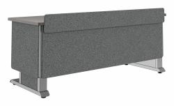 Middle Atlantic Products Forum™ Lectern, 72" Wide, Electrically Height Adjustable, Wilsonart® Asian Night, Graphite Powdercoat, Charcoal Gray Felt with Power for UK (FM LECTERN 7227 HTADJ A3 GR UK)