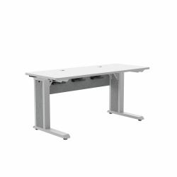 Middle Atlantic ForumTM Rectangle Table for 2 People, 30" Seated Height, Designer White Table Top with Light Table Base (FORUM TABLE IN RECTANGLE SHAPE 66 INCH)
