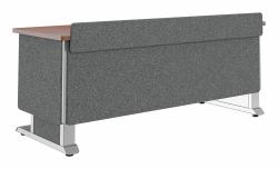 Middle Atlantic Products Forum™ Lectern, 72" Wide, Electrically Height Adjustable, Wilsonart® Biltmore Cherry, Magnesium Powdercoat, Charcoal Gray Felt with Power for Switzerland (FM LECTERN 722...